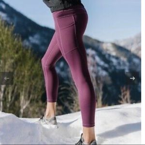 Zyia lnt 8/10 20 in crop wine leggings